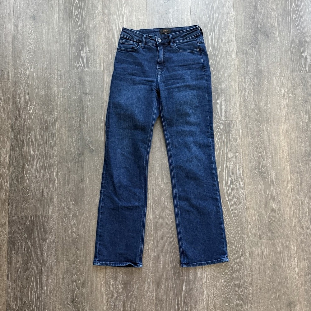 Quince Women‎ Bella Stretch Relaxed Straight Jeans Deep Sea Blue Size 26